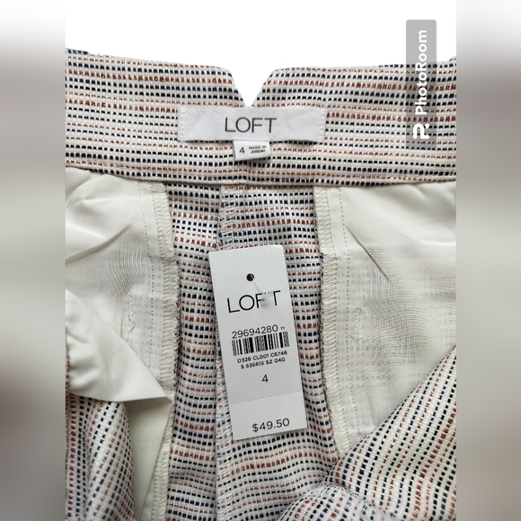 🆕 Loft The Rivera Short metallic details white red blue dot size 4 - Picture 6 of 9